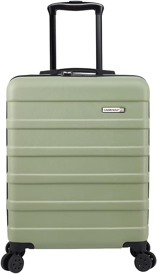 Cabin Max Anode 55x40x20 Cabin Suitcase, Built in Lock, Lightweight Carry On, 8 Wheels, Wet Pocket, Suitable for Ryanair, Easyjet, Paid Hand Luggage Carry-Ons (55 x 40 x 20 cm 40l)