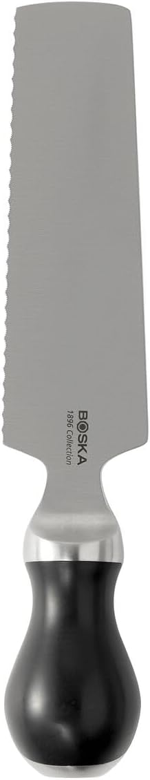 BOSKA Raclette Knife Pro 10 - Stainless Steel - Spatula - Serreted Edge - Raclette - Serving Cutting Tool for Cheese Slicing or Butter Spreader - Small Kitchen Knife Durable