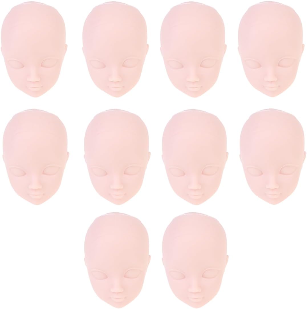 SUPVOX 10pcs Doll Making Heads Replacing Doll Heads Doll Parts Repair Doll Crafting Accessories Cosmetic Makeup Supplies