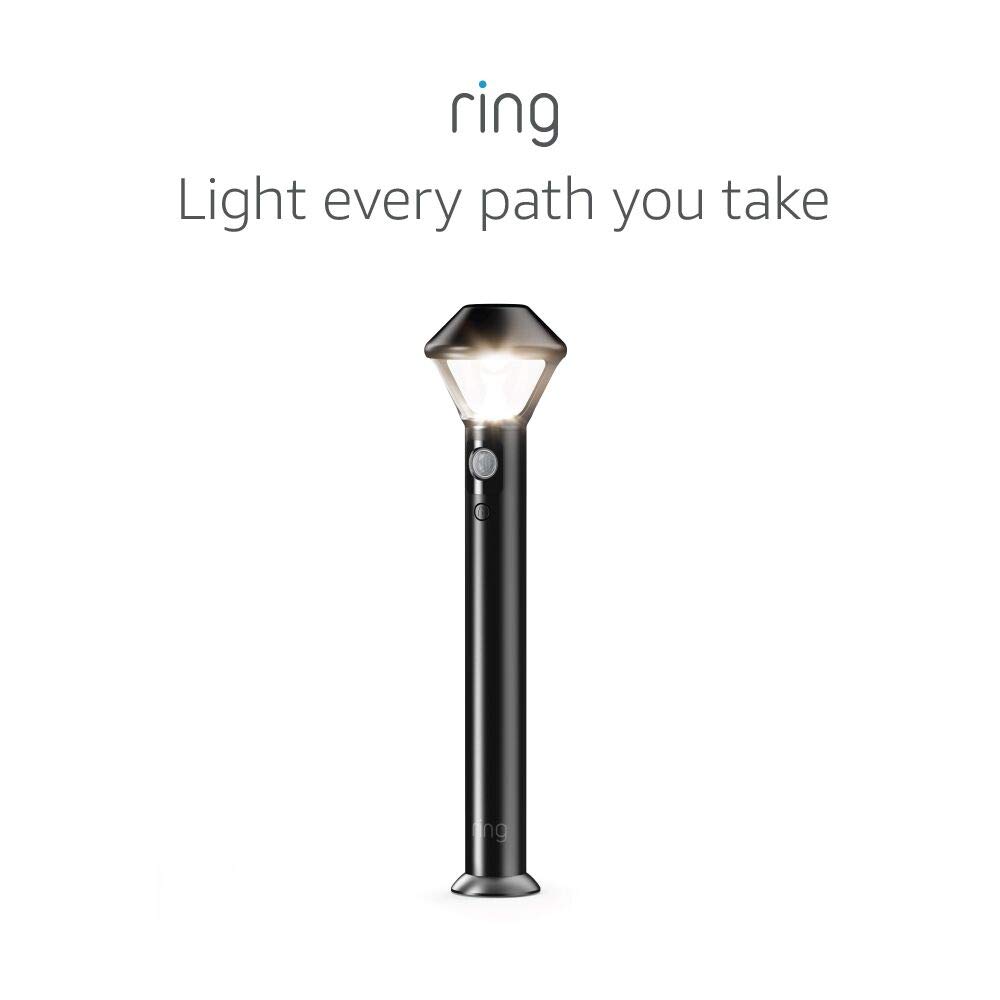 Ring Smart Lighting – Pathlight, Battery-Powered, Outdoor Motion-Sensor Security Light, Black (Bridge required)