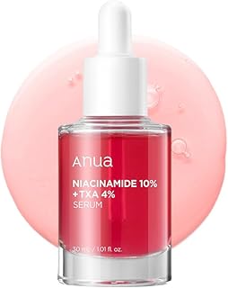 ANUA Niacinamide 10 + TXA 4 Serum, Hyaluronic Acid, Tranexamic acid, Vitamin B12, Facial Serum for Glass Skin, Clarifying, Radiant Complexion with Natural Color, Korean Skin Care (30ml /1.01 fl.oz)