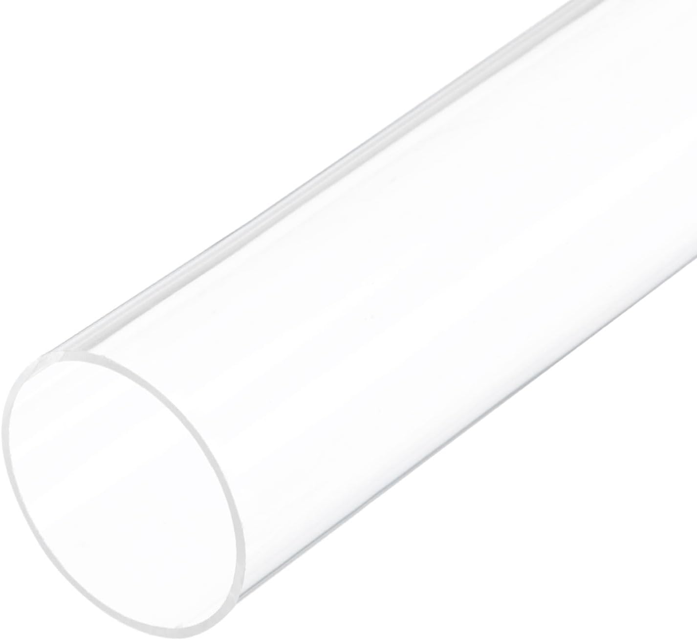 10" Clear Plastic Rigid Pipe 51mm x 55mm(2" x 2.2") Acrylic Tube Round Polycarbonate Tubing, [for Plumbing, Hydraulics, Pneumatics, Aquarium, DIY]