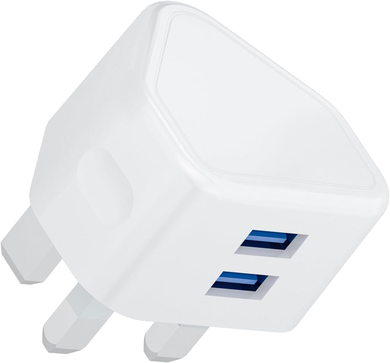 USB Plug UK 3 Pin Mains Charger,USB Wall Charger Plug Adaptor UK Compact Phone Charge Head Old 5V2.1AMP/10.5 W Charging for iPhone 11/11 Pro/10/Xs/XS Max/XR/X/8/7/6 Plus/5/5S/iPad,Samsung,MP3