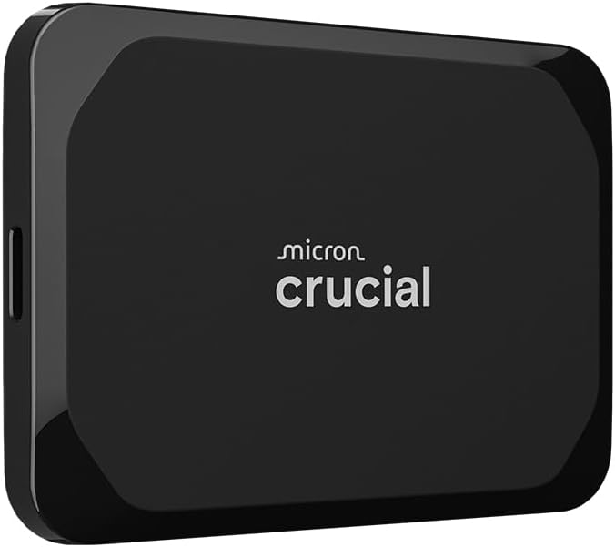 Crucial X9 1TB Portable External SSD - Up to 1050MB/s, External Solid State Drive, Works with PC, Mac, PlayStation and Xbox, USB-C 3.2 - CT1000X9SSD902