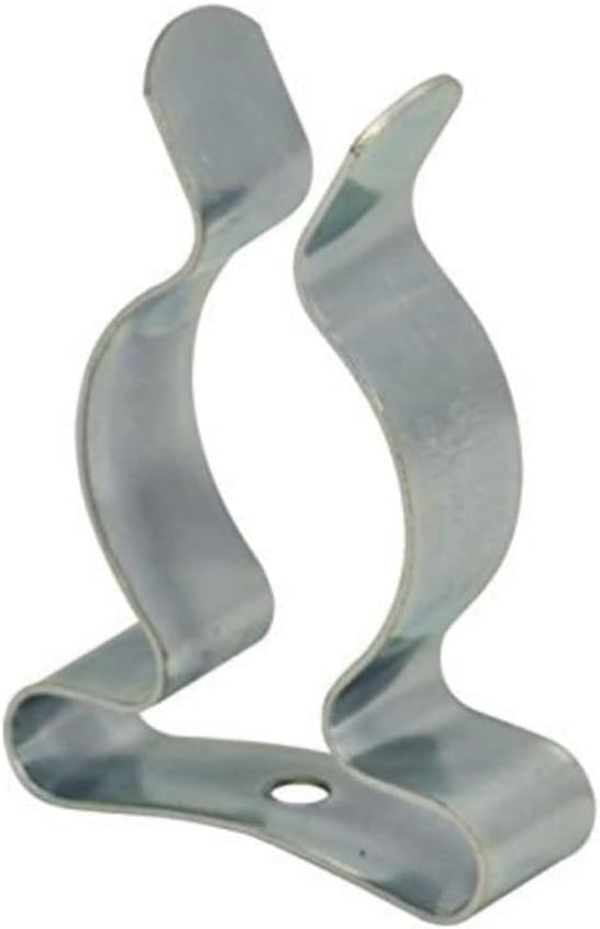 Merriway BH01978 (12 Pcs) Tool Storage Terry Clip Spring Steel Bright Zinc Plated, 25 - 35mm (1 - 1.3/8 inch) - Pack of 12 Pieces