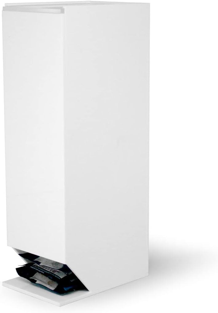 TIELO Pet Cat Food Pouch Dispenser Storage Tidy Organiser (White)