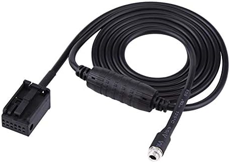 Keenso Female AUX Auxiliary Audio Input Adapter Cable for E85 E86 Z4 CD X3 E83 12 Pin Line for Ipod