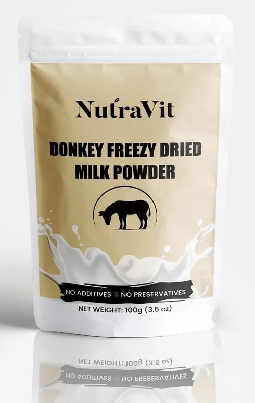 Magichood Nutravita 100% PURE NATURAL Dried Donkey Milk Powder | 100gm (3.5 Oz) Pack |