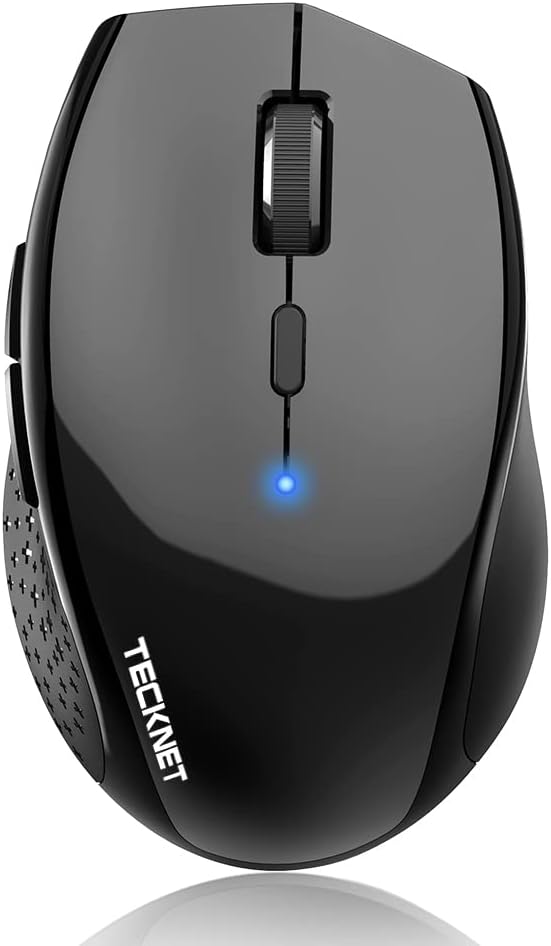 TECKNET Bluetooth Mouse, 4800 DPI Computer Mouse, 2-Year Battery Wireless Mouse 6 Adjustable DPI, 6 Buttons Compatible with Laptop/Windows/Computer