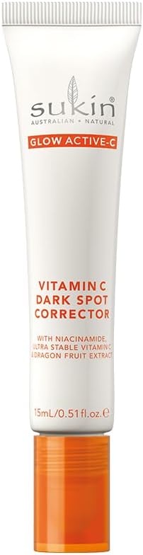 Sukin - Dark Spot Corrector - Glow Active-C Vitamin C Dark Spot Remover for Face for all Skin Types - Face Care, Skin Care, Vitamin C Cream for Dark Spots, Dark Spot Cream - 15ml