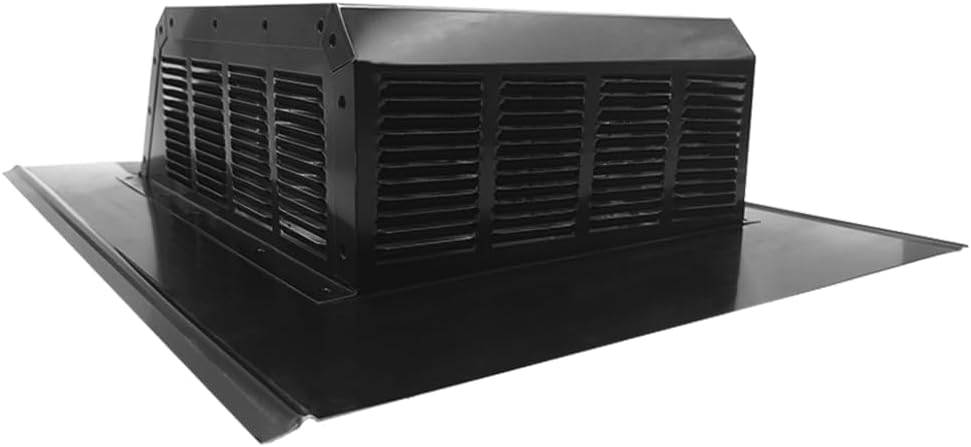 Heavy Duty Slant Back Roof Vent (50 Sq. in. NFA) (Black)