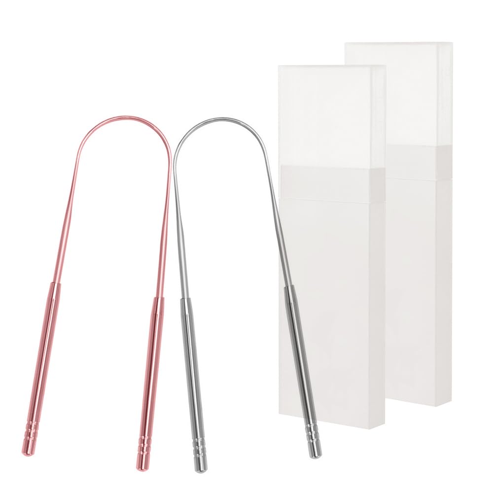 Professional Reduce Bad Breath Metal Tongue Scrapers