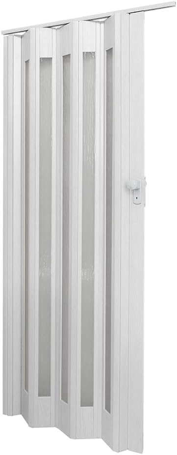 INMOZATA Folding Doors Internal PVC Plastic Internal Doors Sliding Concertina Door Panel Divider, Thickness 10mm