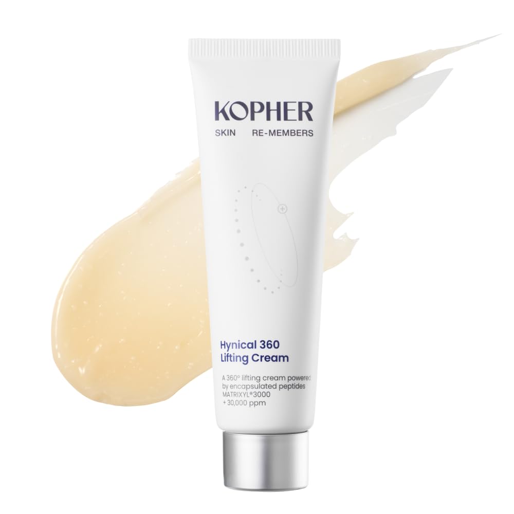 Kopher Hynical 360 Lifting Cream | Matrixyl 3000 + Hybrid Peptide Patent, 6-Zone Facial Lifting, Fine & Deep Wrinkle Dual-Correction | 7-Zone Wrinkle Care | Anti-Aging Korean Cream | 1.69 fl oz