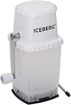 Iceberg Ice Crusher with Stainless Steel Blades and Suction Base, Manual Hand Crank Ice Breaker for Creating Drinks, BPA Free Portable Ice Crusher for Ice Platters, Coctails, and Much More