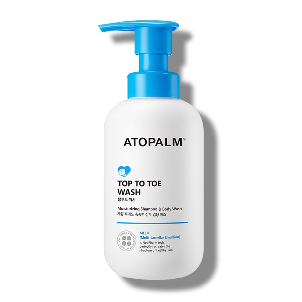 ATOPALM Top to Toe Baby Wash & Shampoo, Sulfate-Free, pH Balanced, Head to Toe Bath, 10.1 Fl Oz, 300ml
