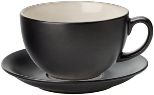 Utopia Tableware Utopia Barista Cappuccino Cup & Saucer Almond 12oz / 340ml | Porcelain Cups & Saucers