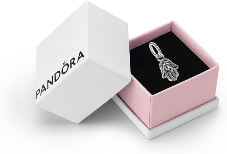 Pandora Moments Women's Sterling Silver Fatima's Hand Dangle Charm