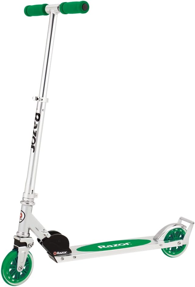 Razor A3 Kick Scooter for Kids - Larger Wheels, Front Suspension, Wheelie Bar, Lightweight, Foldable, and Adjustable Handlebars
