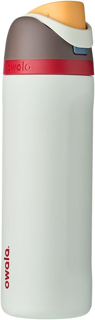 Owala FreeSip Insulated Stainless Steel Water Bottle with Straw for Sports, Travel, and School BPA-Free Sports Water Bottle, 24 oz, Boneyard