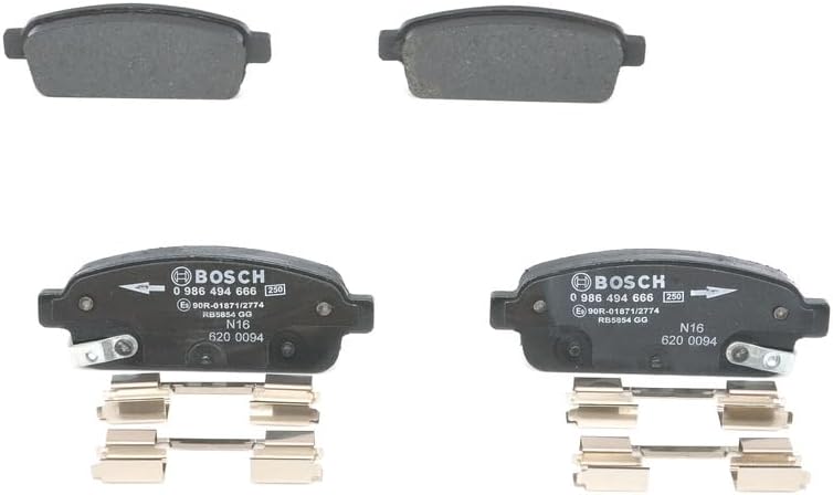 Bosch BP2679- Brake Pads Car Rear Axle - Bosch Quality - Reduced Noise and Dust - ECE-R90 Certified - Copper-Free - 1 Set of 4 Pads
