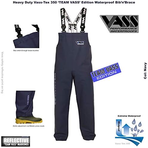 Vass-Tex 350 Team Heavy Duty Bib and Brace Navy