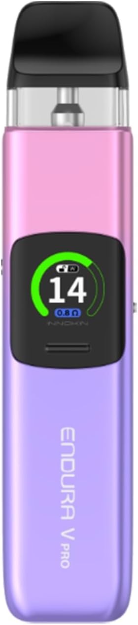 Innokin Endura V Pro Pod Kit, Sleek and Compact Design, Built-In 1200 mAh Battery, Precise Airflow Adjustment, 0.85" TFT Colour Screen, 2ml Cartridge, No Nicotine (Pink Purple)