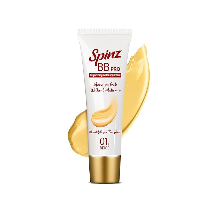 Spin BB Pro Brightening and Beauty Fairness Cream – Silky Smooth Formula, Soft & Smooth Skin, Covers Dark Spots – 29g | Makeup Look Without Makeup