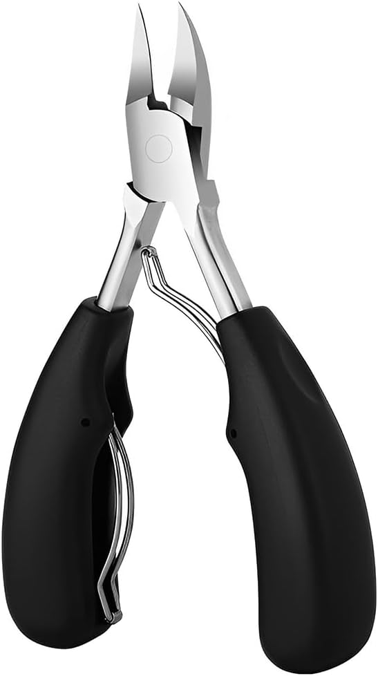 DAZISEN Precision Toenail Clippers - Professional Nail Clippers for Thick for Ingrown Toenails Stainless Steel Clippers Toenail Cutters Toenail Scissors for Elderly/Women/Men(Black)