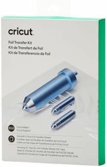 Cricut 2008727 Foil Transfer Kit, Explore Maker Machines, 3 Tips - fine, Medium & Bold