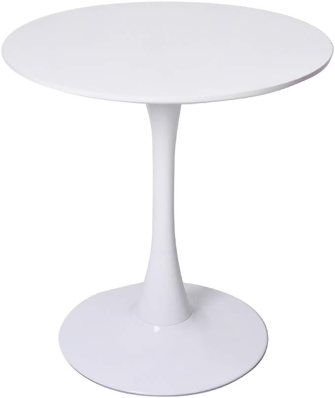 Panana Round White Colored Top Small Medium Kitchen Dining Room Furniture (60cm)