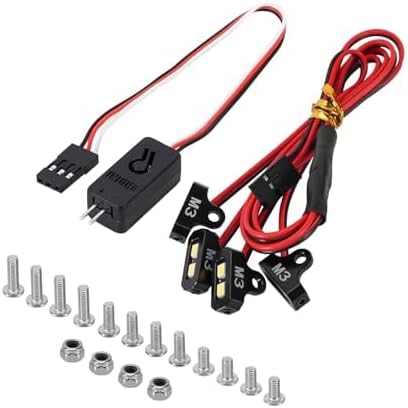 INJORA 4LED Rock Lights Kit with Controller for SCX10 TRX4 1/10 RC, White