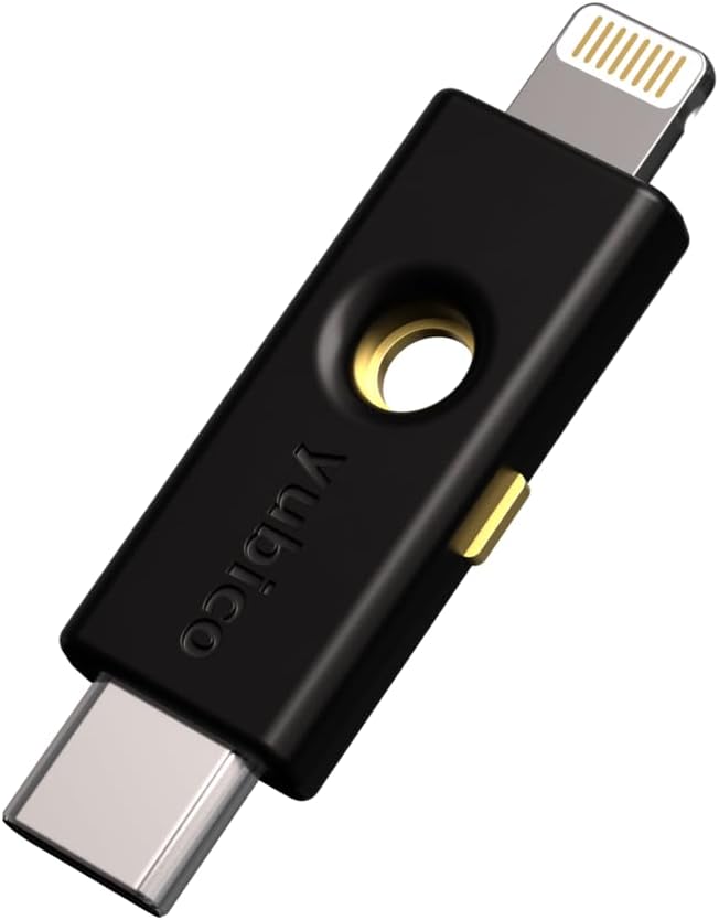 Yubico YubiKey 5Ci - Two Factor Authentication Android/PC/iPhone Security Key, Dual Connectors for Lighting/USB-C - FIDO Certified USB Password Key, Protect Online Accounts with More Than a Password …
