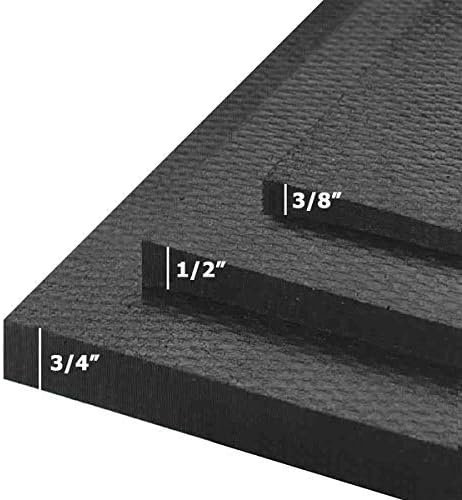 American Floor Mats - Horse/Stable Mats - Heavy Duty Stall Mats - Thick, Durable Rubber Flooring Solid Black 3/8" Thick – 4' x 6' Mat