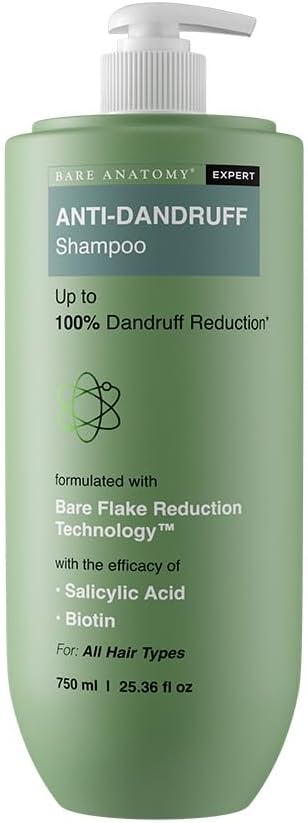 Bare Anatomy Expert Anti-Dandruff Shampoo | Up to 100% Dandruff Reduction | Targets Oily Scalp and Sheds Dry Flakes | 750 ML