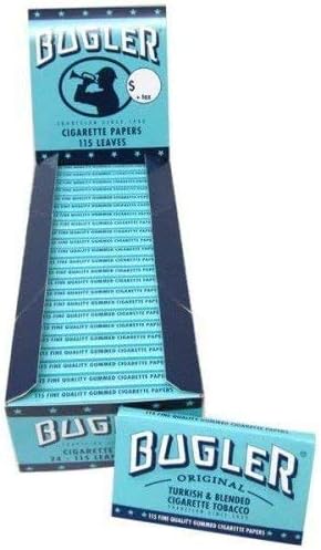 Bugler Rolling Papers Sw 115 Leaves/Book Box of Pack 24 2021 New Version