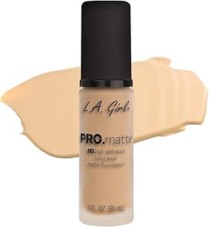 L.A. Girl Cosmetics LA PRO.mattte HD.highdefinition long wear matte foundation, GLM671 Ivory, 1 Fl. Oz