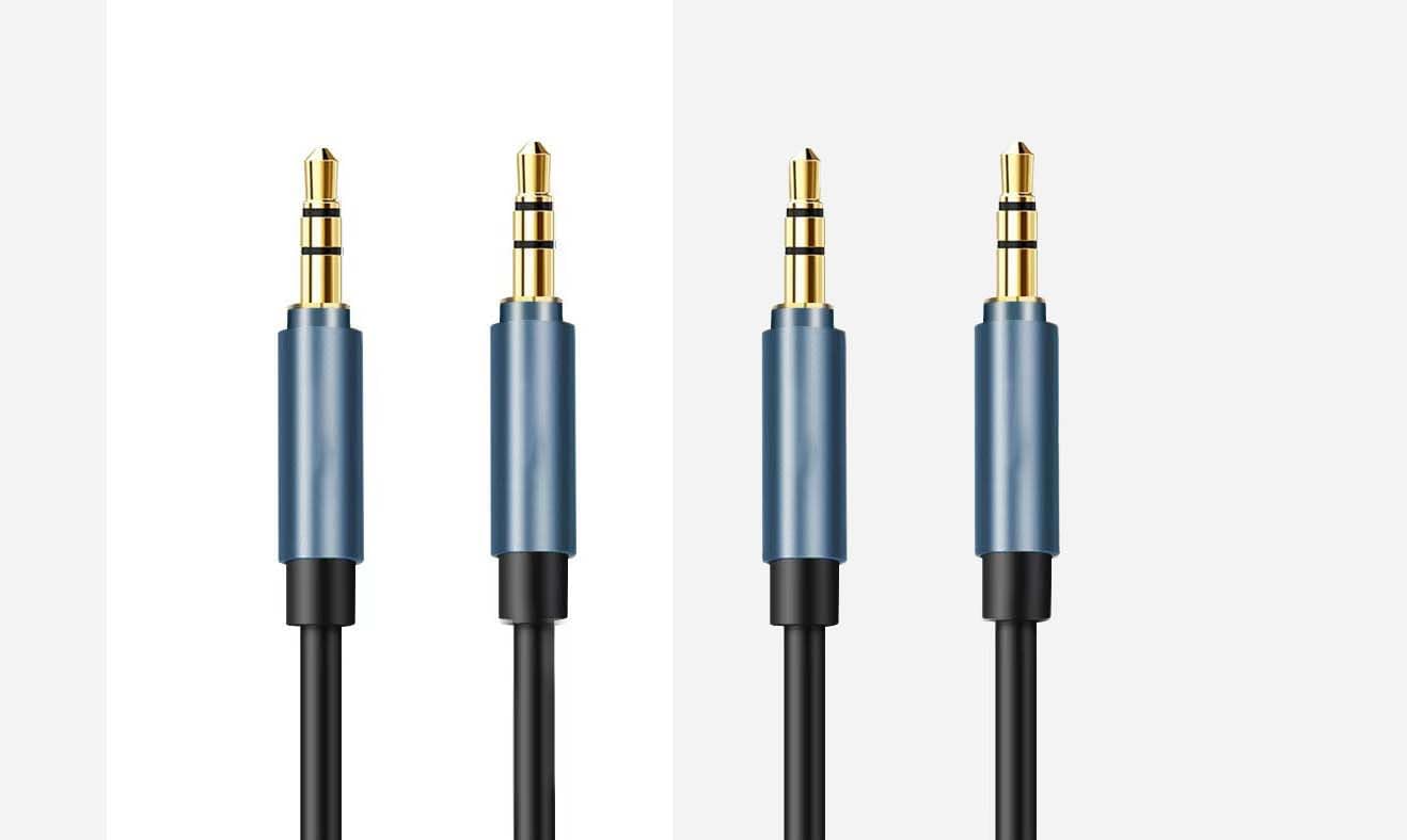 3.5mm Aux Audio Cable,2Pack, AUX Cord Stereo Audio Cable AUX Headphone Cable Extension Male to Male Outdoor Auxillary Stereo Audio Cable Cord TPE Body, Male to Male, Car Connection Cable