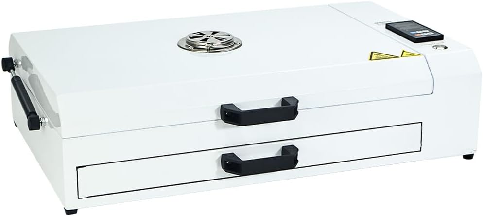 𝐔𝐩𝐠𝐫𝐚𝐝𝐞𝐝 DTF Oven Heater Dual-Side Heating A3+/A3/A4 DTF Oven Dryer with P-o-w-d-e-r Container & Time & Temperature Control for Curing Transfer Film