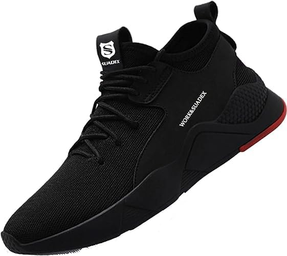 SUADEX Mens Womens Steel Toe Cap Trainers Lightweight Puncture Resistant Safety Shoes Non Slip Work Shoes