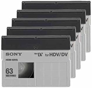 Sony HDM-63VG MiniDV/HDV 63min High Definition Data Tape Cartridge 5 Packs