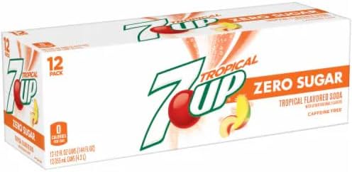 7 Up Zero Sugar Tropical Flavor 12 pk