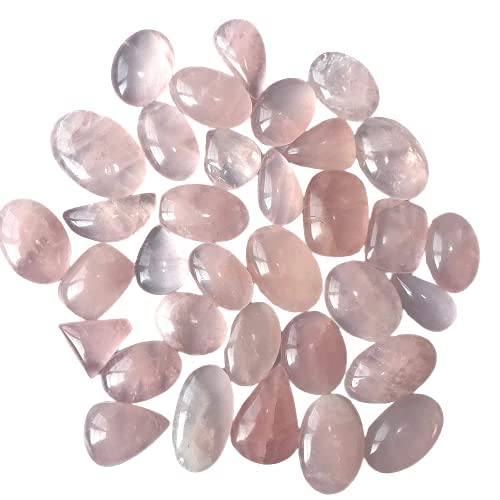 GEMKORA 100 carats Natural Rose Quartz Gemstones Wholesale Cabochons Lot, Jewelry Making Loose Gemstone, Polished Gems, DIY, Wire Wrapping, Healing Crystals, Bulk Gemstone Deal, Pink Quartz 2 to 3pcs