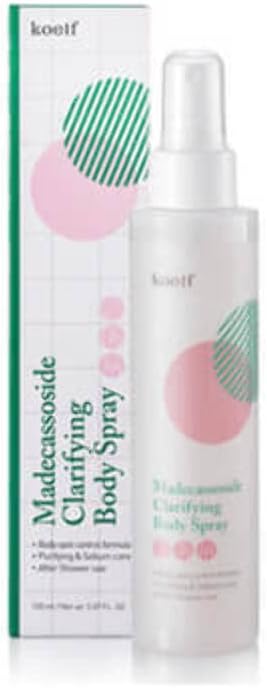 Petitfee- Koelf- Madecassoside Clarifying Body Spray- Back Acne, Chest Acne, Spot Control Treatment- 150ml