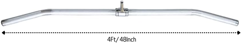Body-Solid Home Gym Tools MB148A Aluminum LAT Pulldown Bar Attachment for Pulley Cable Machine - Straight Arm Lat Pull Down Bar Accessories for Gyms, Strength Workout Equipment, Muscle Building