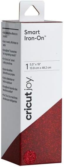Cricut Joy Smart StrongBond Iron-On Glitter Roll - 5.5 x 19in Red