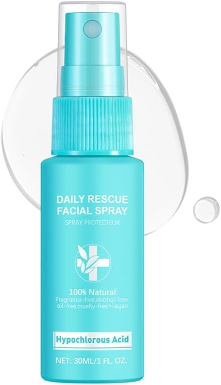 Daily Rescue Facial Spray, Hypochlorous Acid Spray, Reduce Redness and Breakouts, 100% Natural Fragrance Free, Alcohol Free, Oil Free, Cruelty Free Vegan (1)