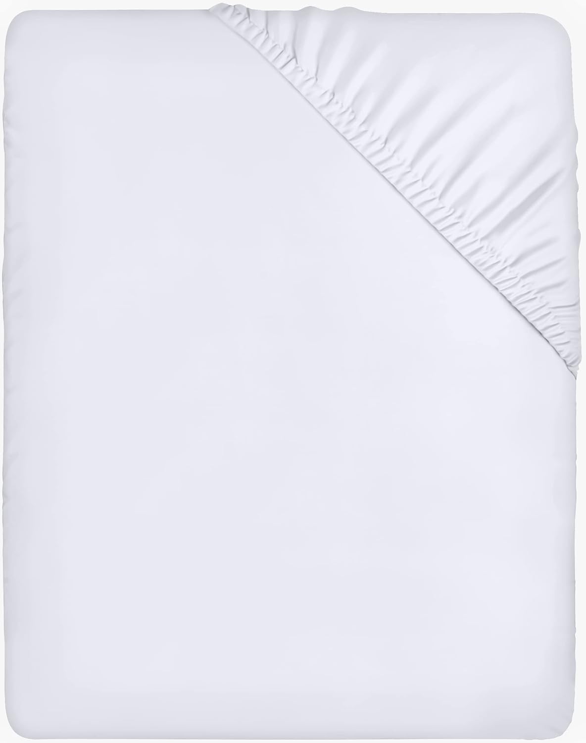 Utopia Bedding Fitted Sheet Double, White - Deep Pocket 14 inch (35 cm) - Easy Care - Soft Brushed Microfibre Fabric - Shrinkage and Fade Resistant - Bottom Sheet