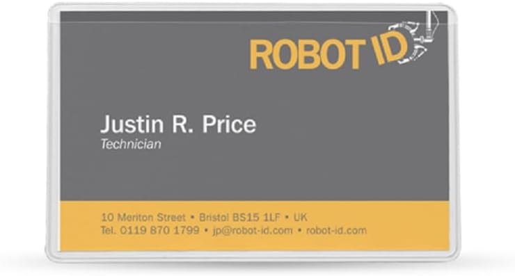 Pelltech 60 x 95mm Self Adhesive Business Card Pockets Pack of 150