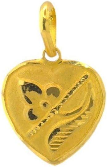 Satfale Jewellers 22K Real Certified Fine Yellow Gold Heart Design Chain Pendant